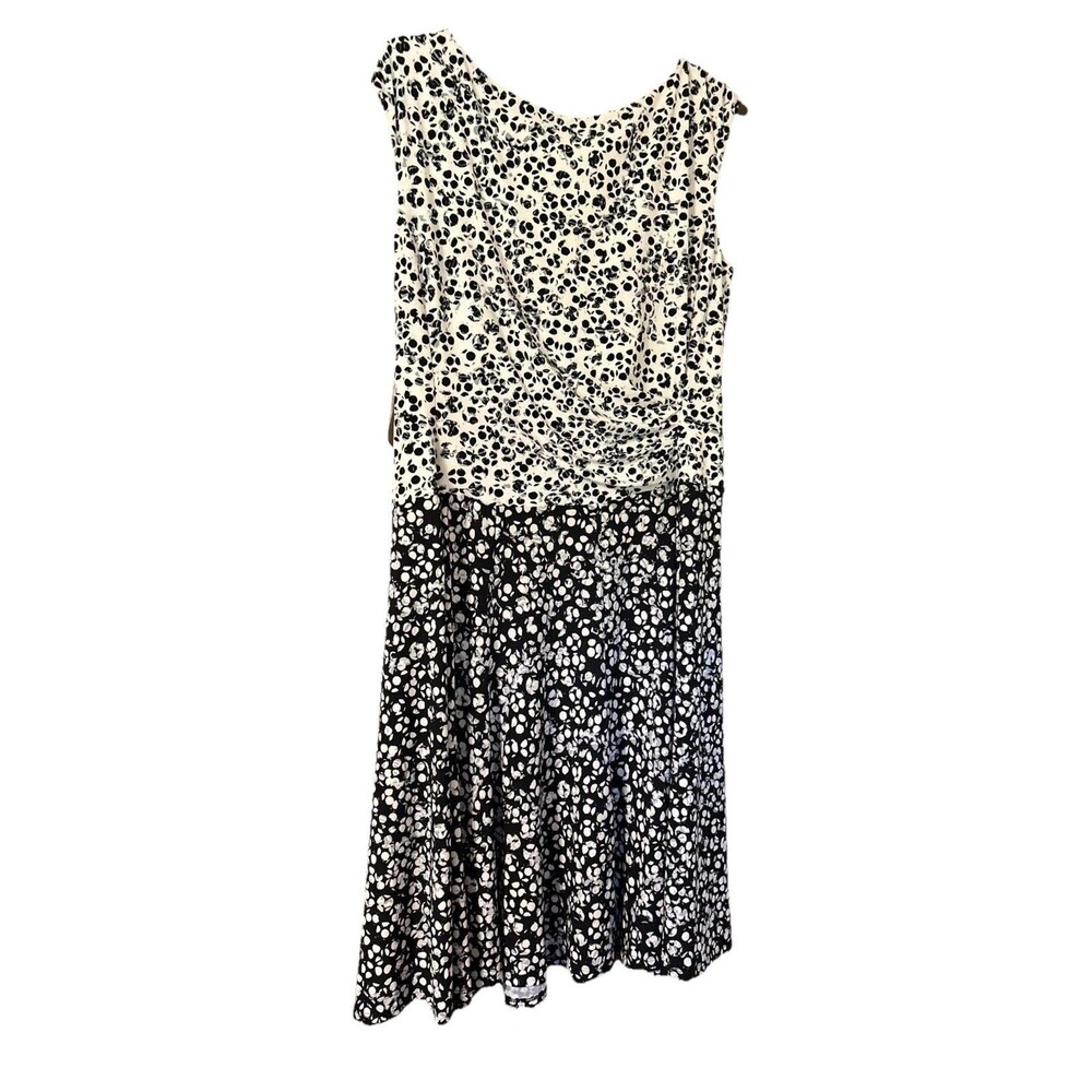 Classic Lauren Ralph Lauren Floral Colorblock Sleeveless Midi Dress Sz Est 4/6